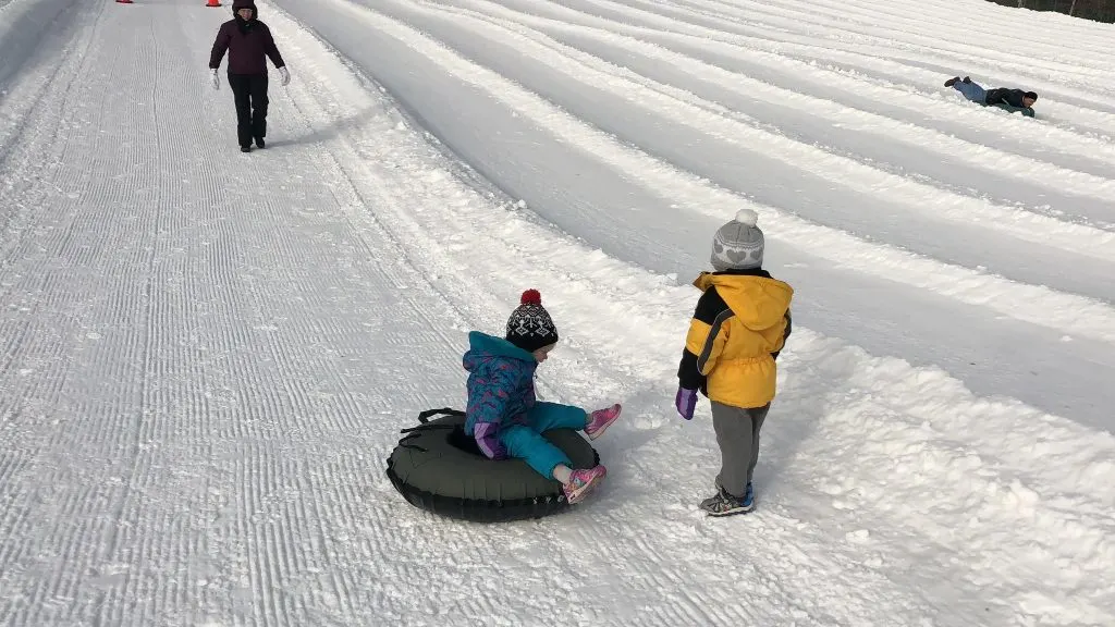 Snow tubing at Mohawk Mountain 