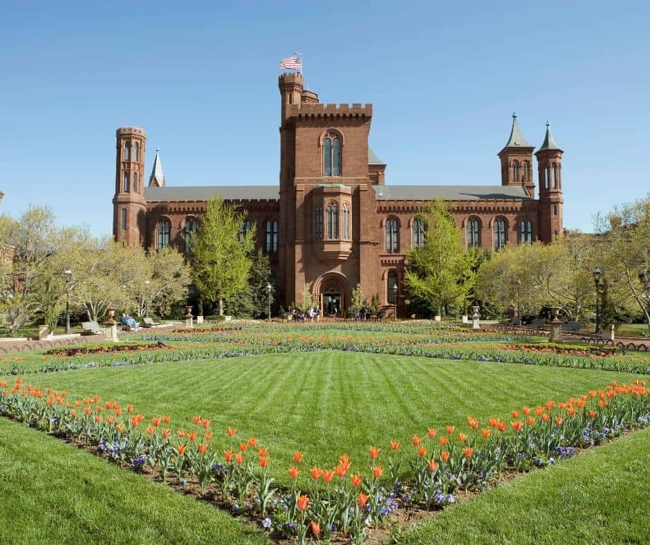 Smithsonian Castle and Gardens in Washington DC