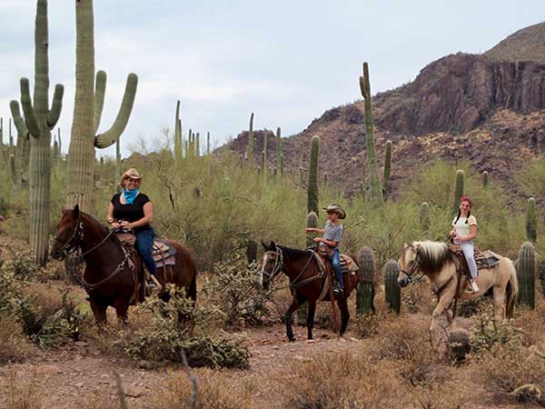 One of the best Tucson resorts for families is White Stallion Ranch
