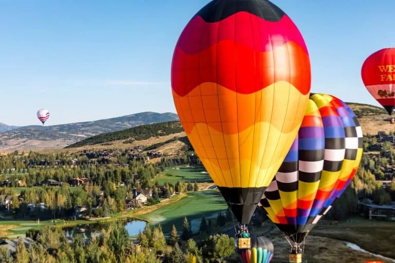 Hot air balloon in Park City