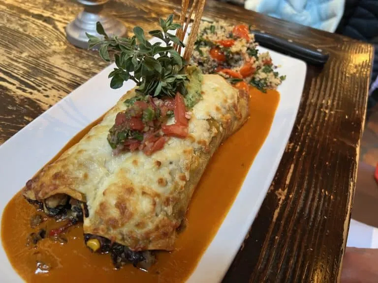 Vegetarian Enchiladas from Chimayo Restaurant in Park City, UT