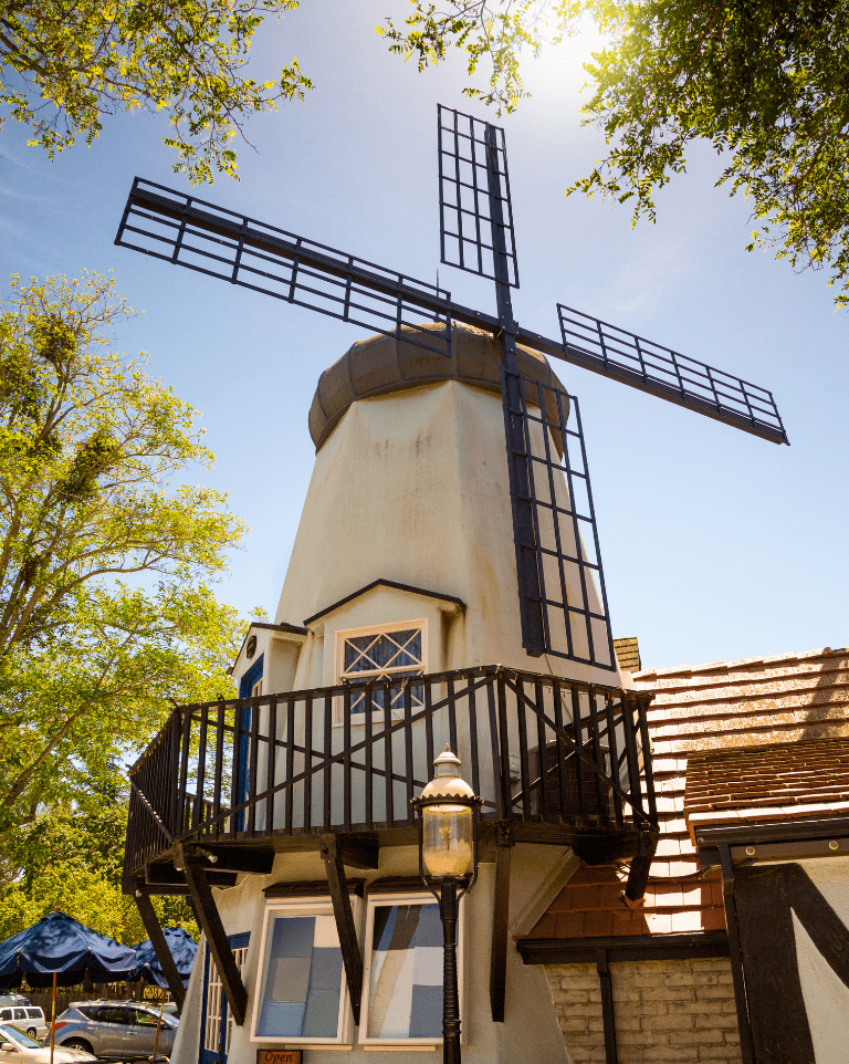 one of the fun thigns to do in Solvang with family is visit the four windmils