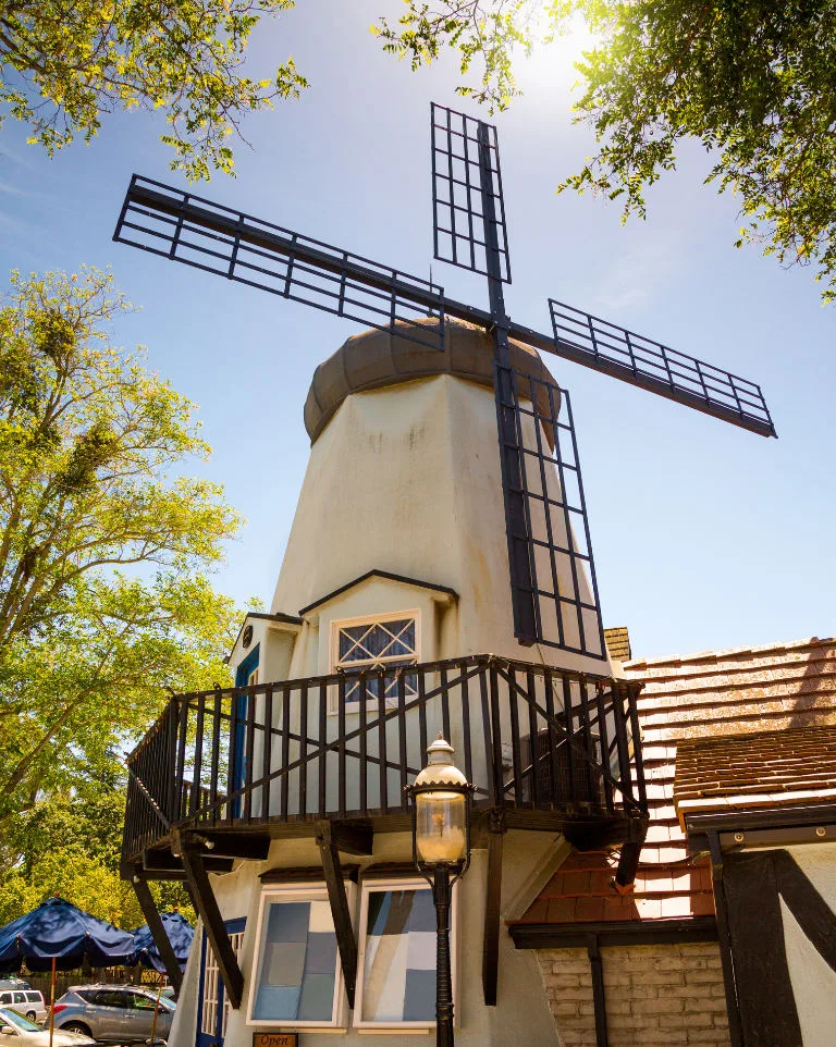one of the fun thigns to do in Solvang with family is visit the four windmils