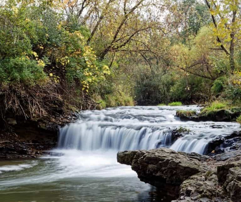 Colors begining to change at Lower Falls, Briggs Woods Park