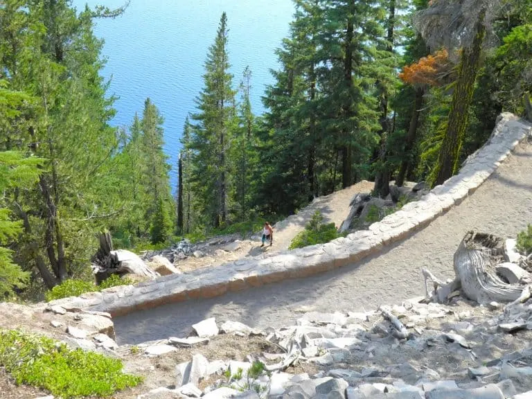 Cleetwood Cove trail in Crater Lake National Park