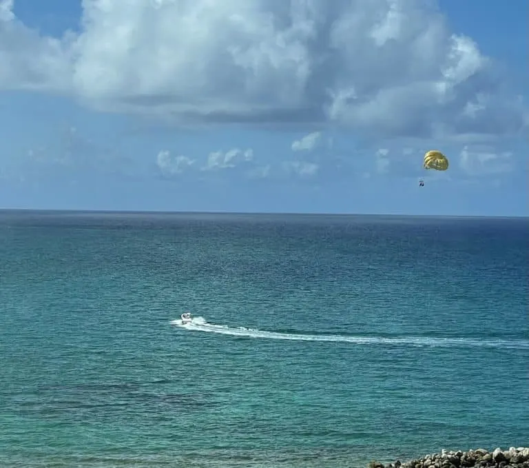 Parasailing at Castaway Cay