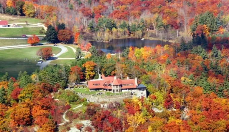 Castle in the Clouds in New Hampshire is a lovely fall foliage destination