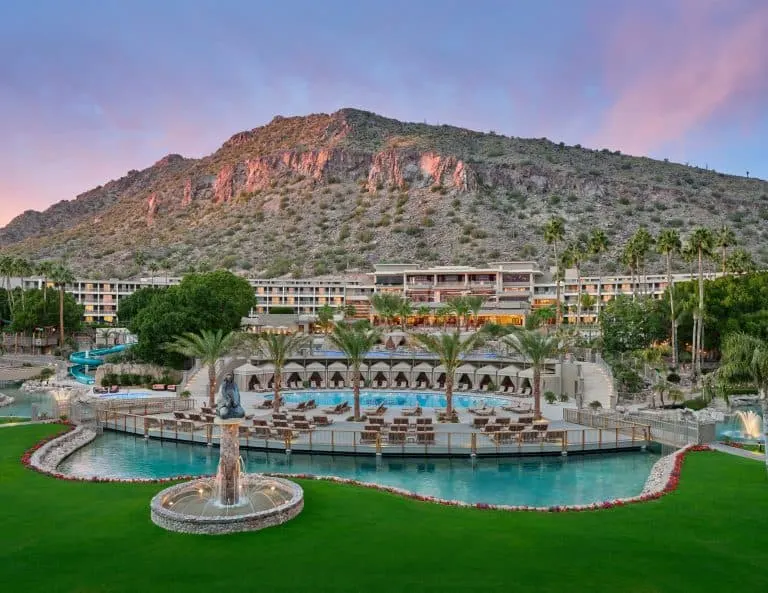 The Phoenician is one of the Phoenix family resorts