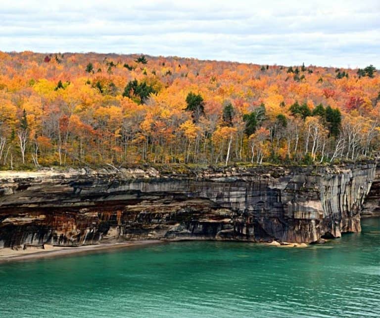 Pictured Rocks National Lakeshore, Michigan fall foliage
