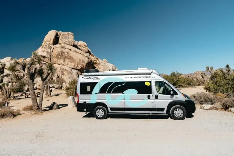 Roadsurfer camper van Joshua Tree