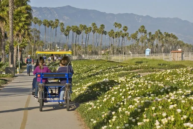Ride a Surrey down the Cabrillo Bike Path in Santa Barbara