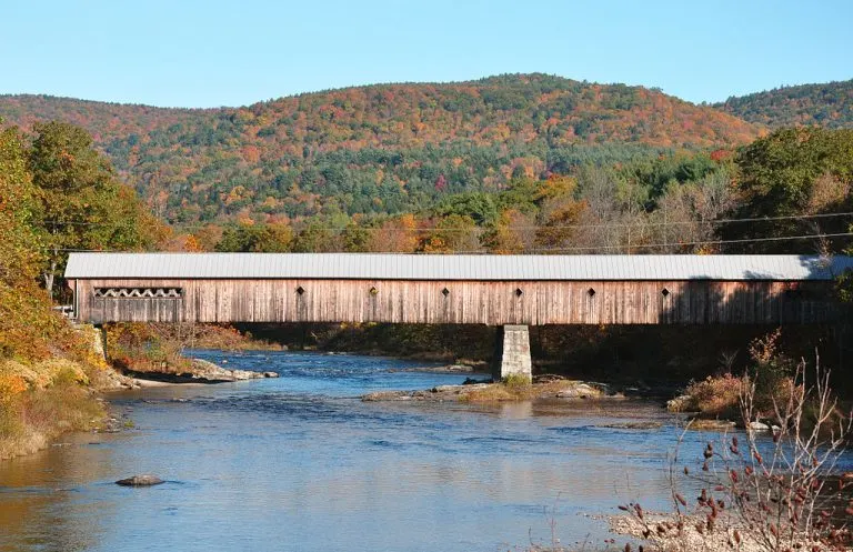 West River in Vermont in Fall
