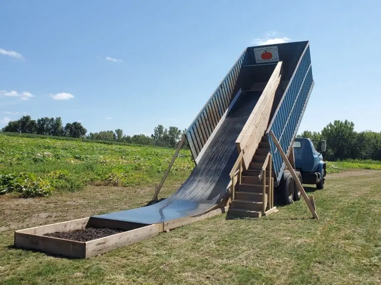 Truck Slide at Plain Ol Pumpkins in Iowa