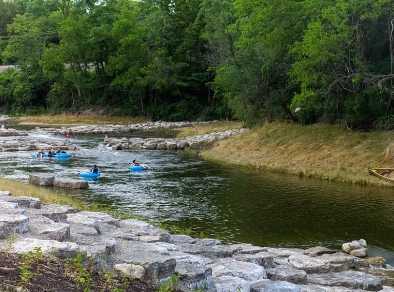 Float down the Huron River Water Trail in Ann Arbor with kids