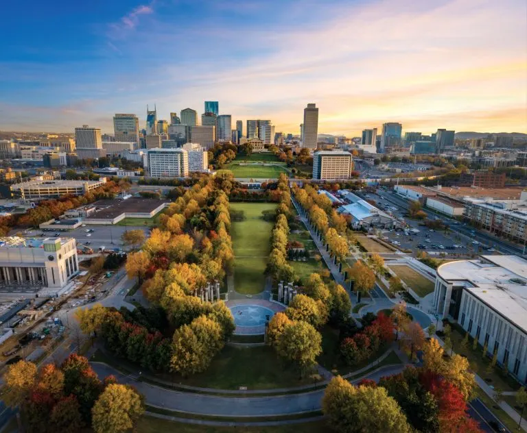 Bicentennial Capitol Mall State Park in the fall 