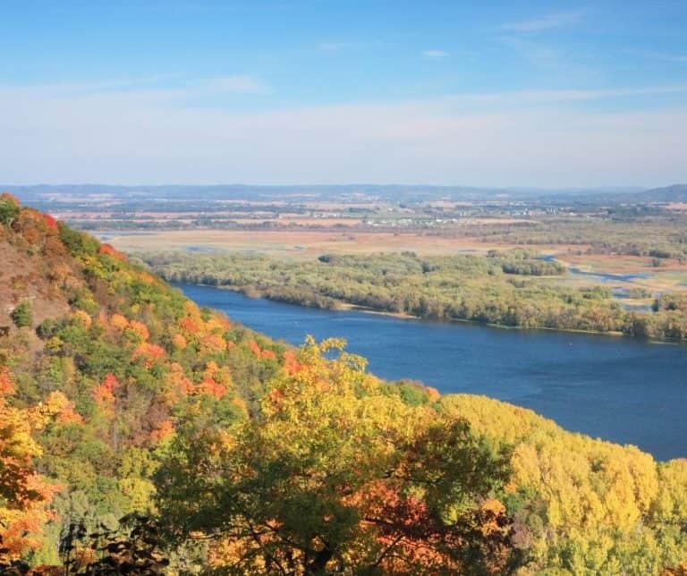 Mississippi River in Minnesota in Fall
