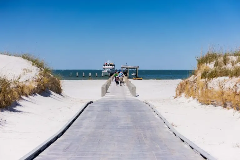 Ship Island Ferry in Mississippi on the Gulf Coast