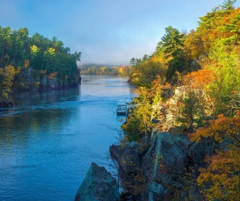 Fall Foliage along the St. Croix River in Interstate State Park