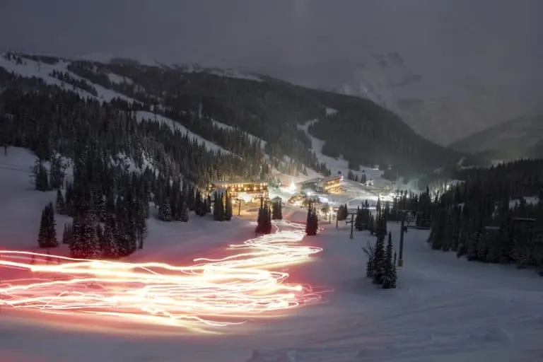 Sunshine Village night skiing