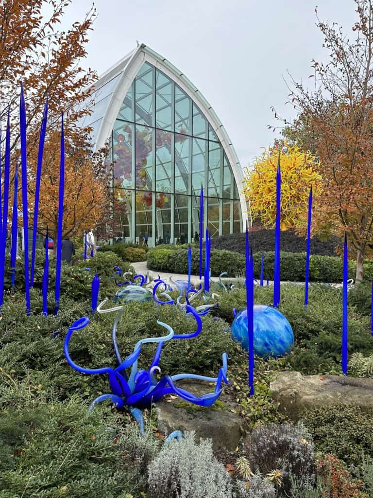 Chihuly Gardenand Glass in Seattle in fall