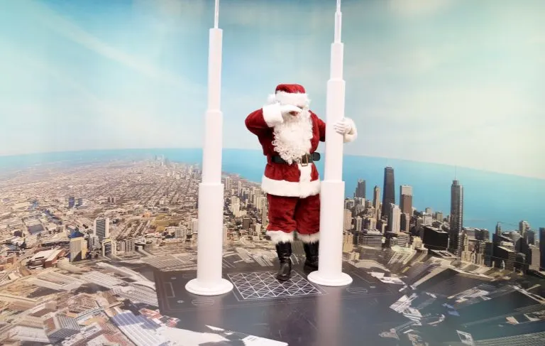 Santa at Skydeck Chicago