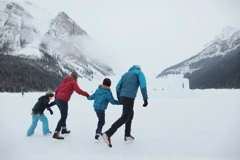 Ice Skating at Lake Louise in Banff