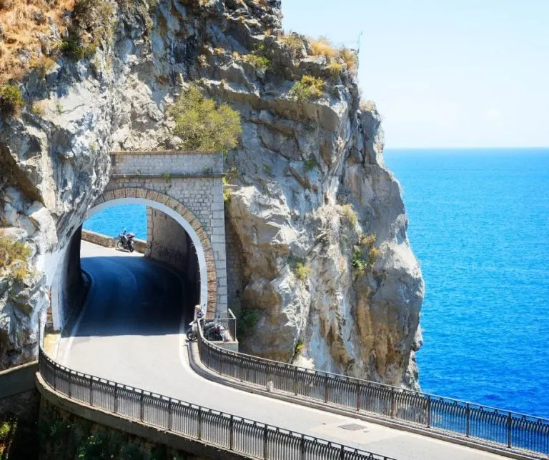 Cruising the Almafi Coast is oneof the best road trips in Europe