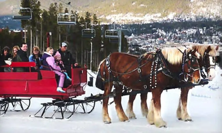 things to do in Breckenridge in winter include breckenridge stables sleigh rides