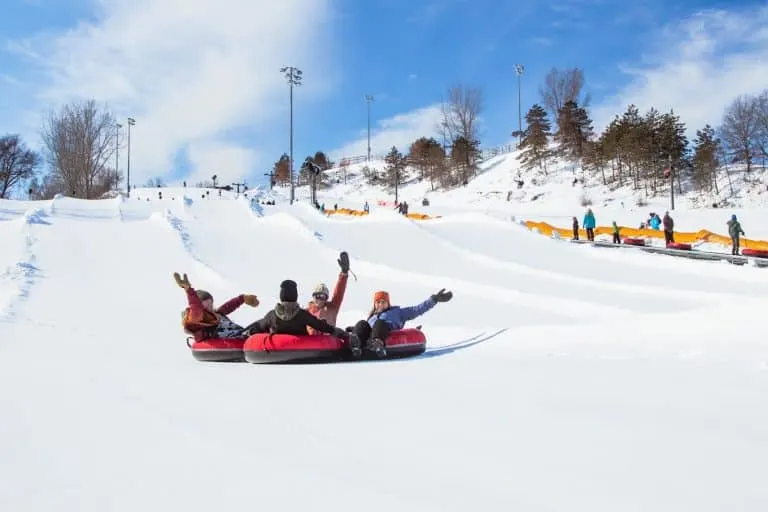 Tubing in Michigan at Cannonsburg Ski Area