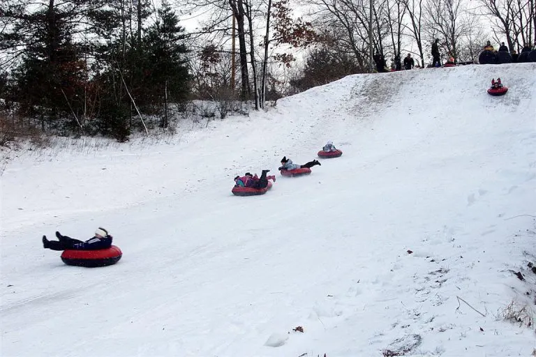 Echo Valley has snow tubing and tobogganing