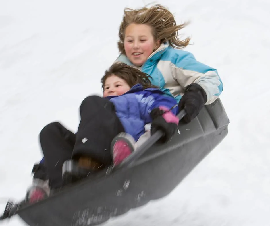 Sledding in Utah is fun!