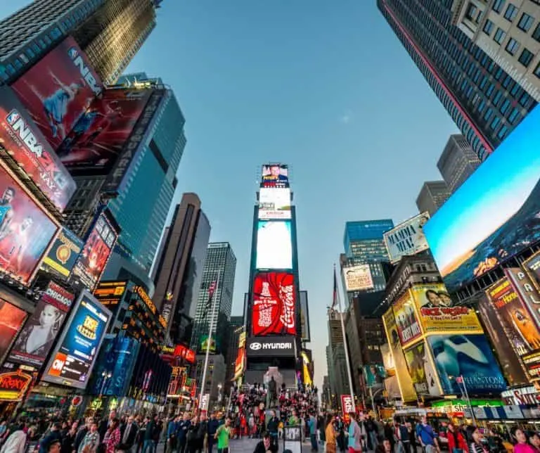New York City with teens should include t a vsisit to Times Square