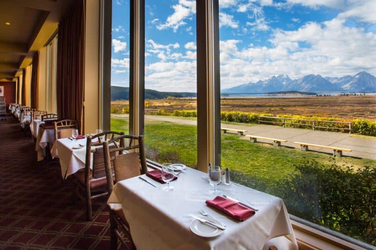 Jackson Lake Lodge restaurant view