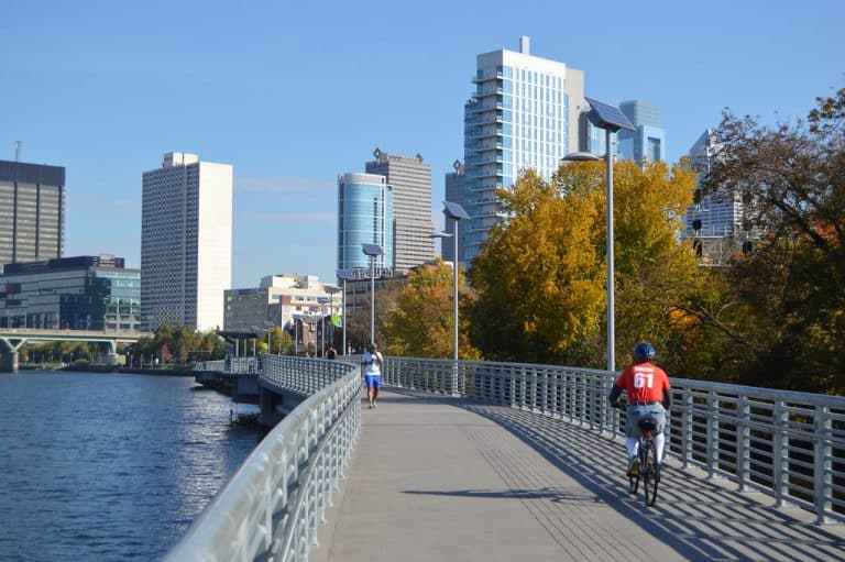  The Schuylkill River Trail is a great place to enjoy outdoor activities in Philadelphia