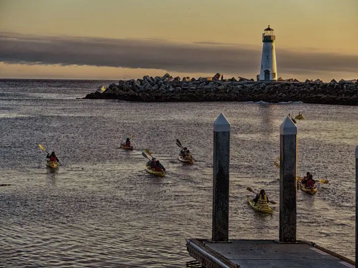 Kayaking Monterey Bay near Santa Cruz