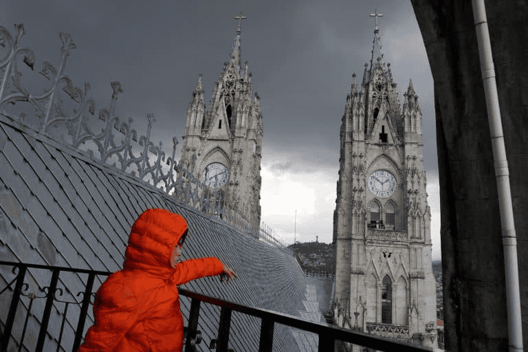OUtside the Basilica in Quito