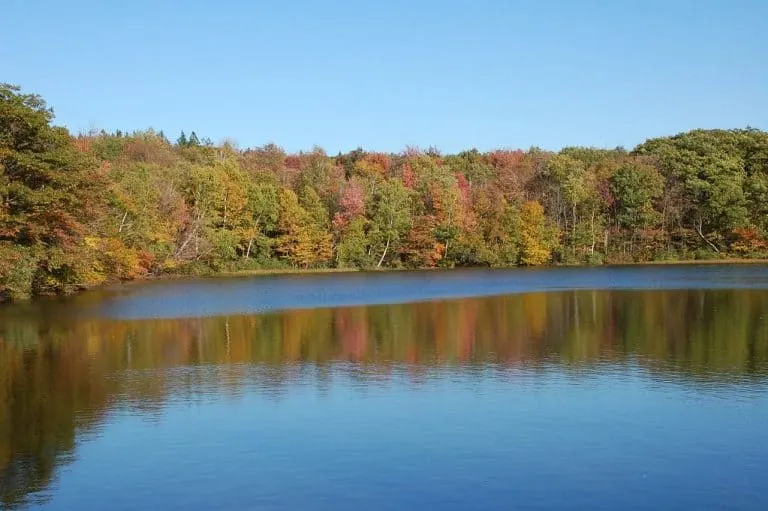 Berry Pond in the Berkshires in fall