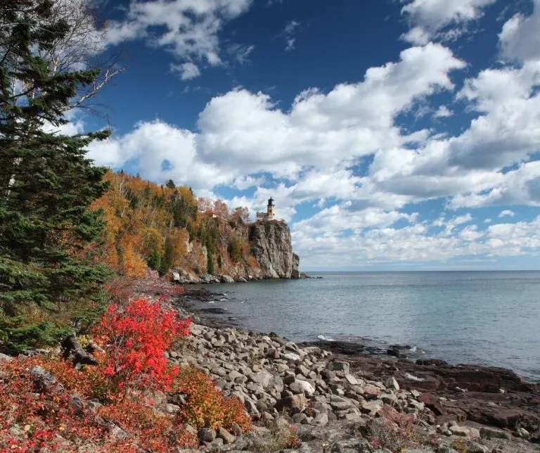 Lake Superior is a wonderful place to enjoy fall colors near Duluth