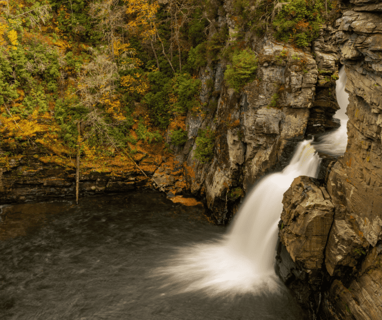 Linville Falls North Carolina in Autumn