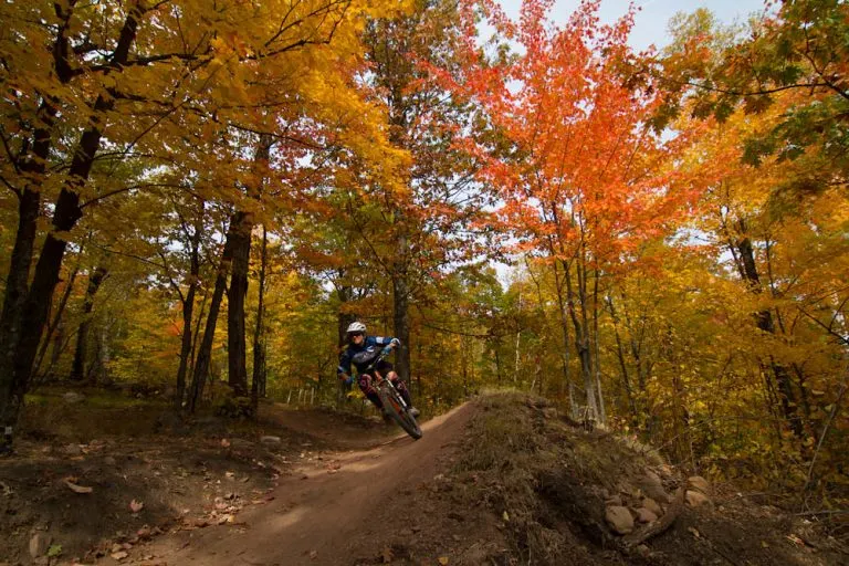 Spirit Mountain mountain biking in autumn