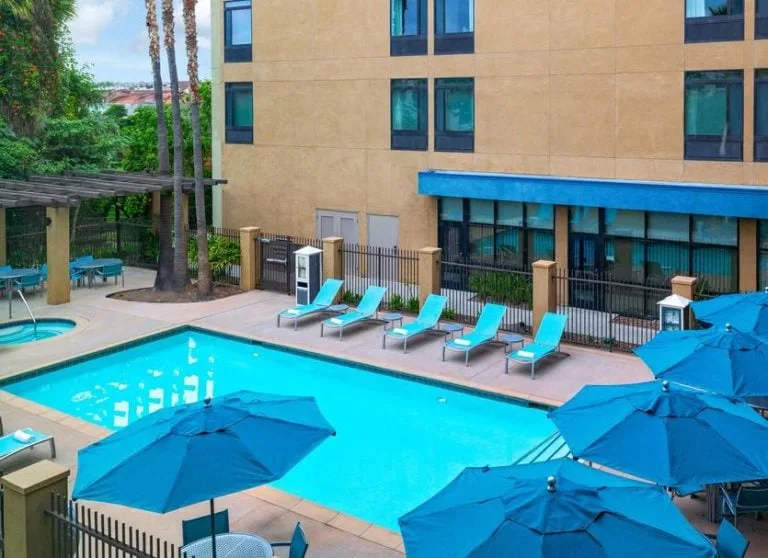 The 17 Best Hotels Near Disneyland for Families 22 SpringHill Suites Pool in Anaheim