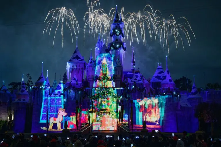 Holiday Magic fireworks show at Disneyland