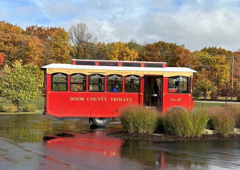Door County fall foliage adventues should include a ride on the Door County Trolley
