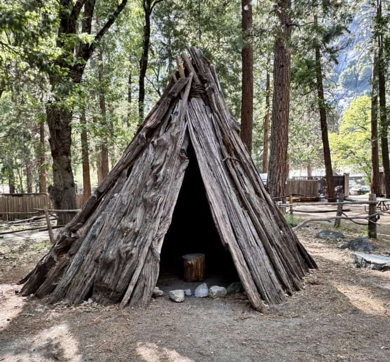Recreated Native American Dwelling in Yosemite Valley