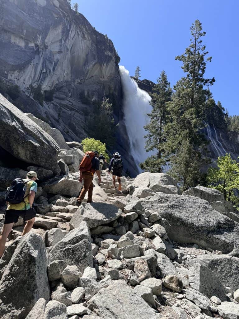 The hike to the top of Nevada Fall