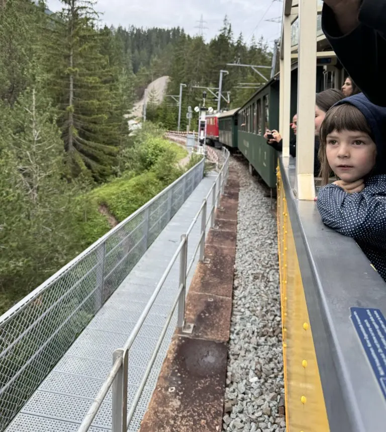 Nostalgic train ride in Davos