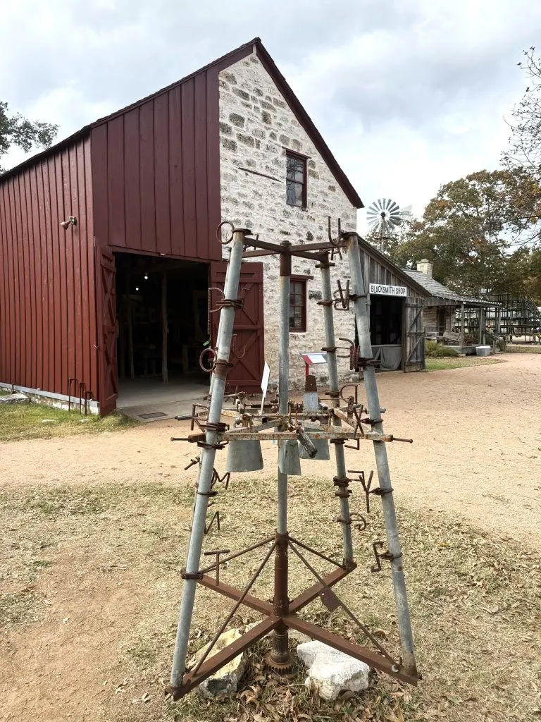 A Fredericksburg Family Getaway in Texas Hill Country 7 Old iron brands and the Blacksmith shop at the Pioneer Museum in Fredericksburg