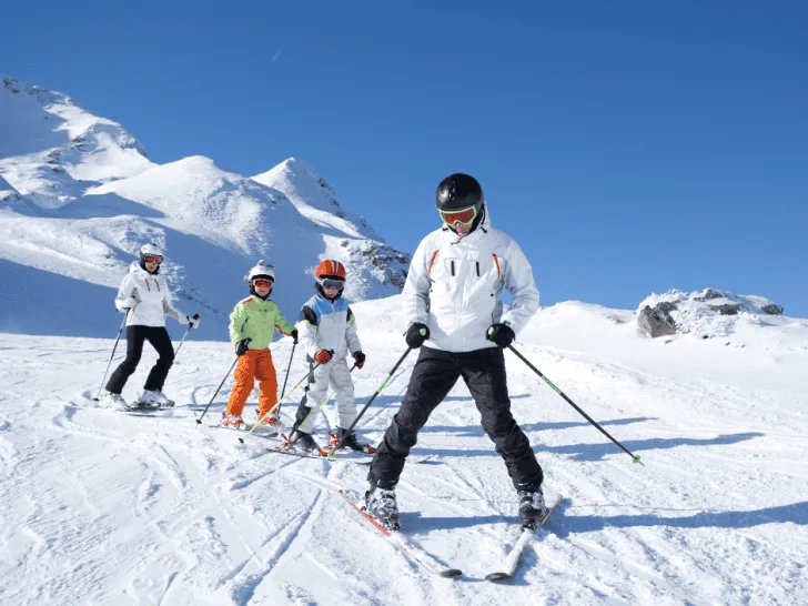 Family skiing in the Northeast