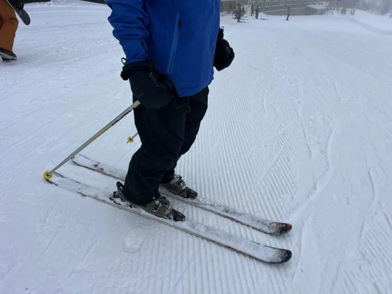Snowshoe Mountain- Family Skiing in West Virginia 3 skis on snow