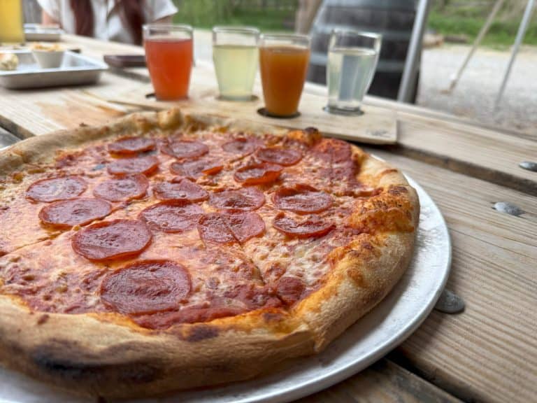 Pizza from Rising Silo Brewery & Farm